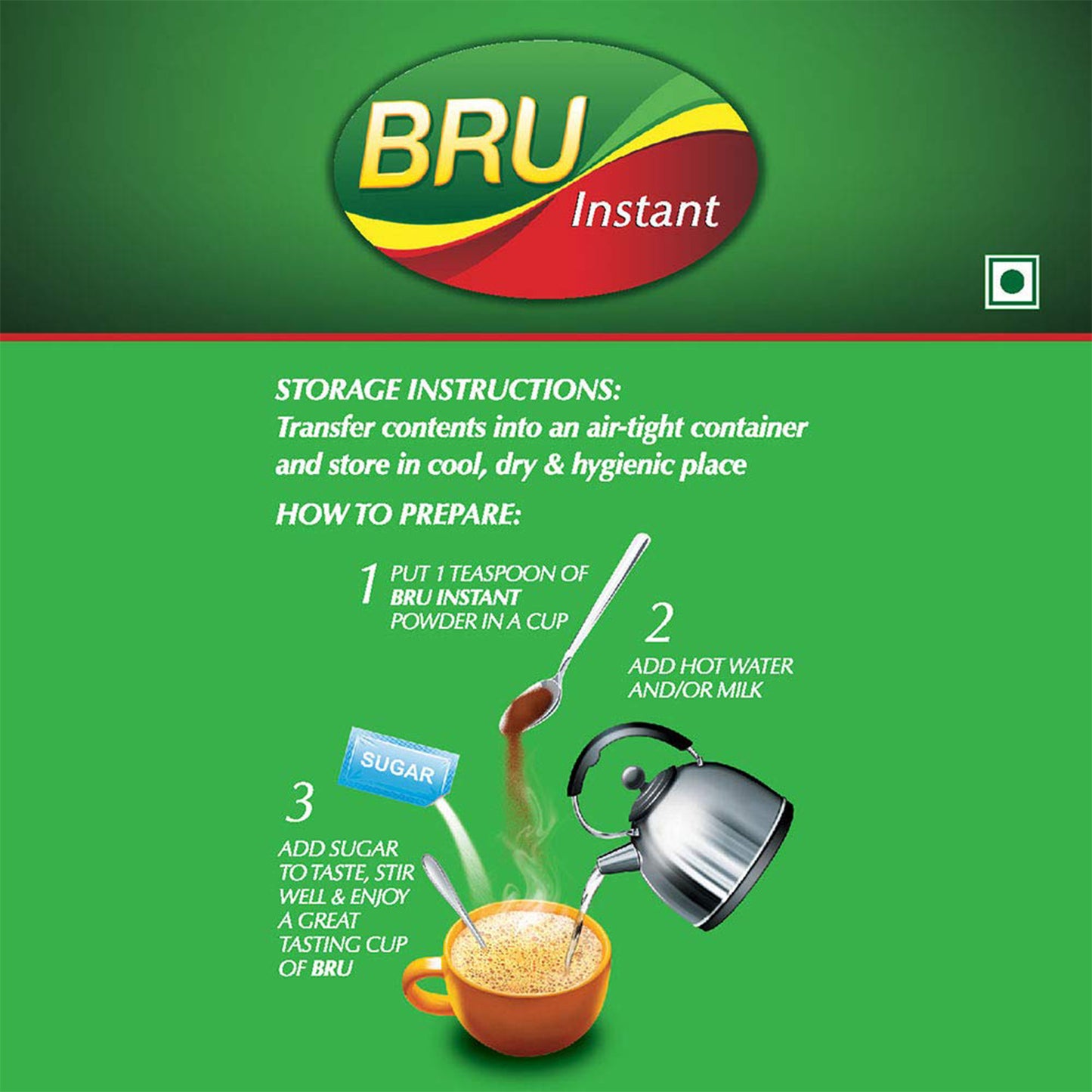 BRU Instant Coffee Sachet, 1.2 g