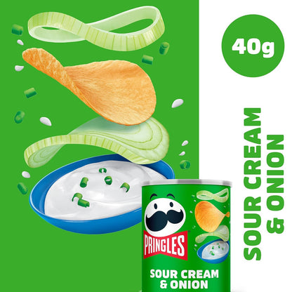 Pringles Sour Cream & Onion Flavour Potato Chips, 40 g