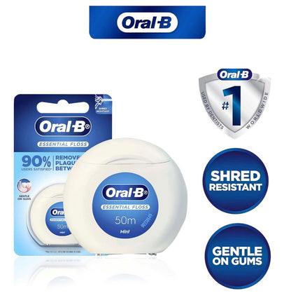 Oral-B Essential Floss Mint Waxed 50, Medium