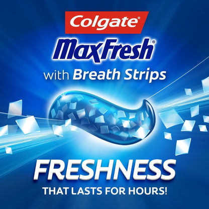 Colgate MaxFresh Breath Freshner Cavity Protection Toothpaste, 150g, Peppermint Ice, Blue Gel Paste with Menthol, Cooling crystals for fresh breath