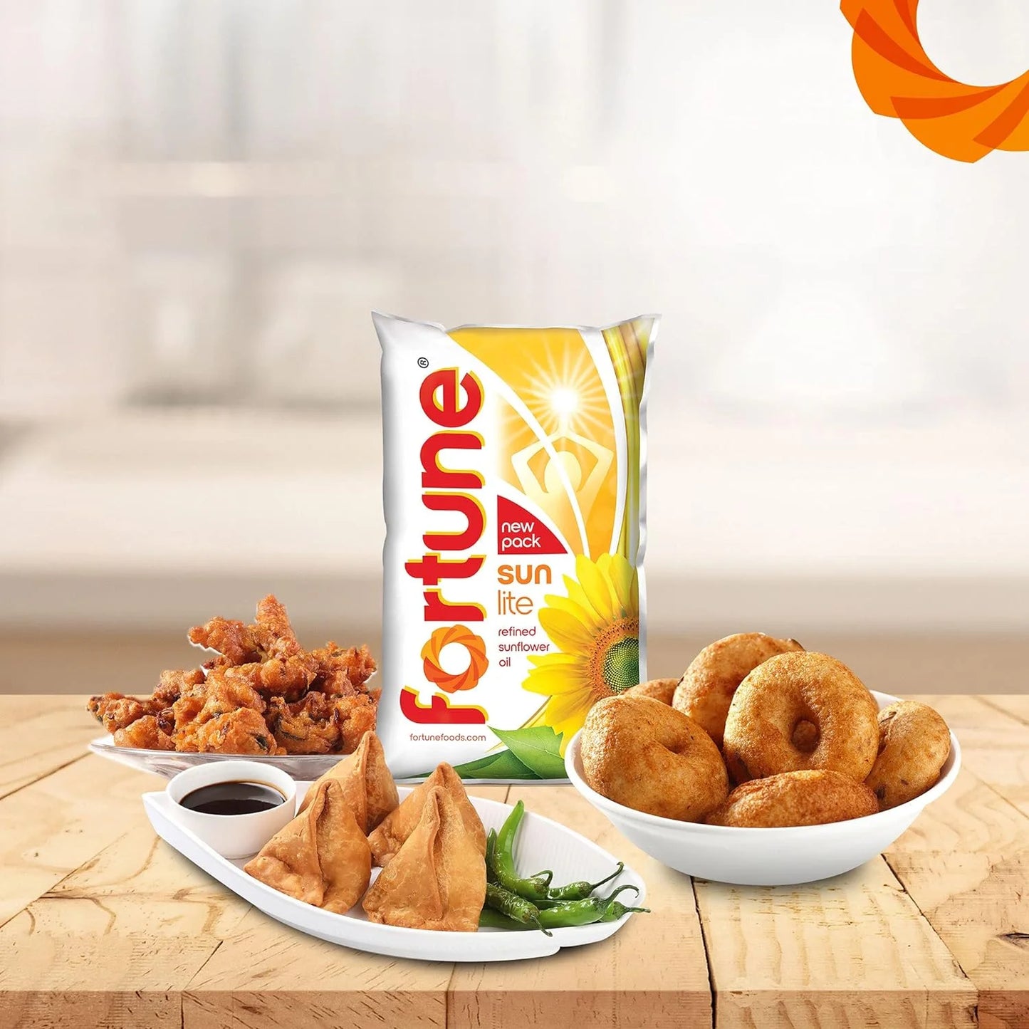 Fortune Sunlite Refined Sunflower Oil, 840 g Pouch