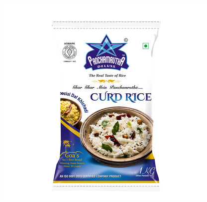 INDRAYANI, CURD RICE, PANCHAMRUTHA DELUXE, SEMI-POLISHED, +F(FORTIFIED WITH 9 ADDED VITAMINS & MINERALS)