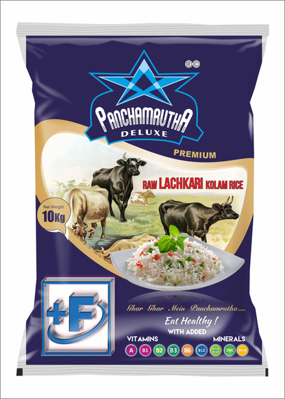 RAW JEERA JSR LACHKARI KOLAM RICE ರಾವ್ ಜೀರಾ ರೈಸ್ , PANCHAMRUTHA DELUXE +F(FORTIFIED WITH 9 ADDED VITAMINS & MINERALS)