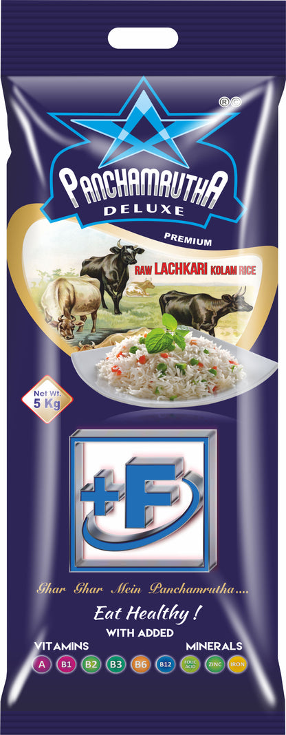 RAW JEERA JSR LACHKARI KOLAM RICE ರಾವ್ ಜೀರಾ ರೈಸ್ , PANCHAMRUTHA DELUXE +F(FORTIFIED WITH 9 ADDED VITAMINS & MINERALS)