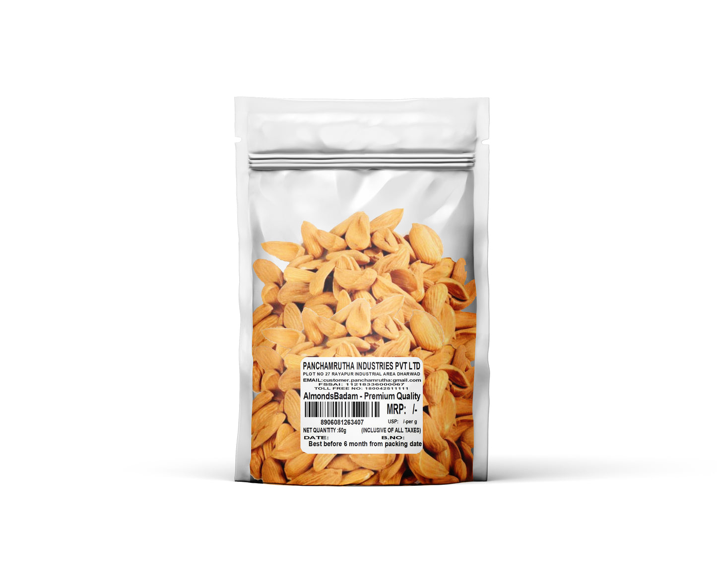 Panchamrutha Almonds/Badam - Premium Quality 50 g