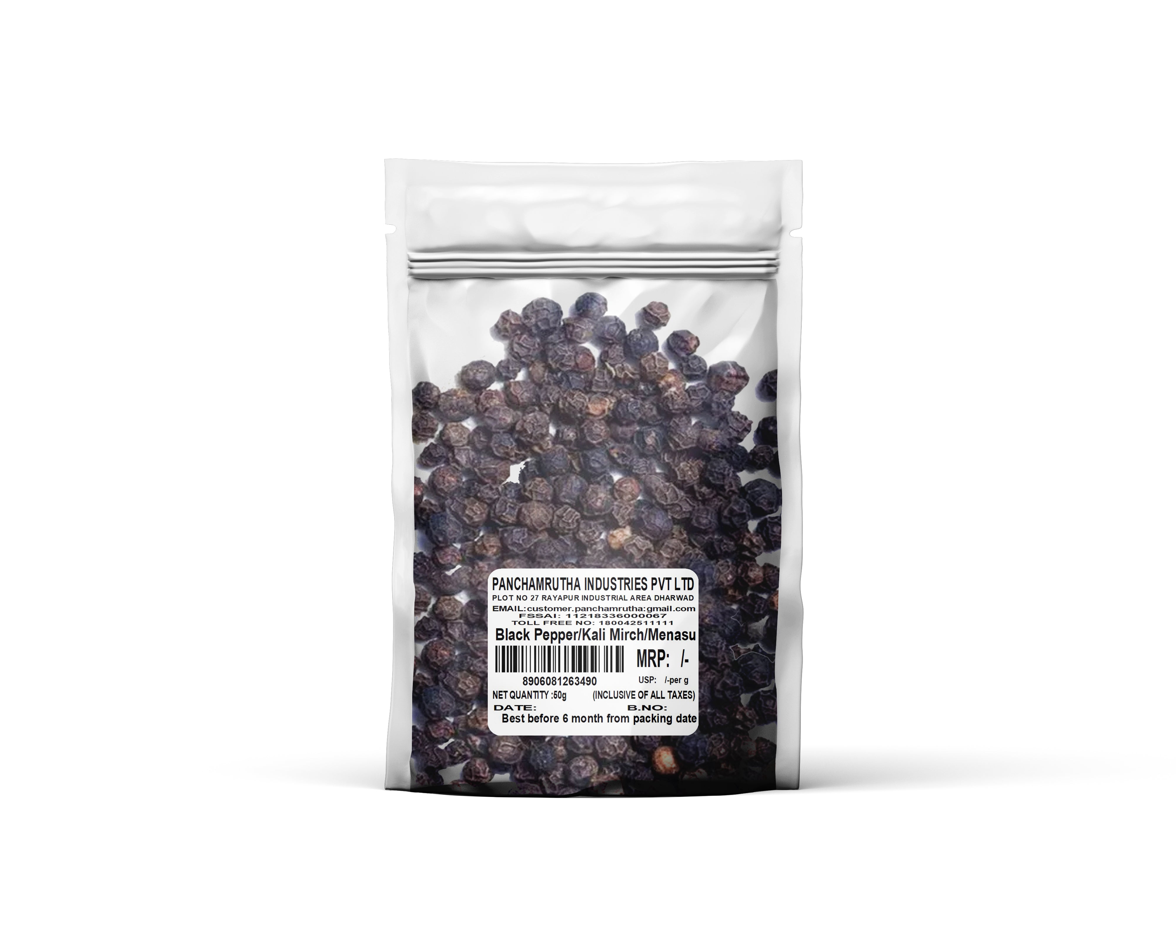 Panchamrutha Black Pepper/Kali Mirch/Menasu 50 g
