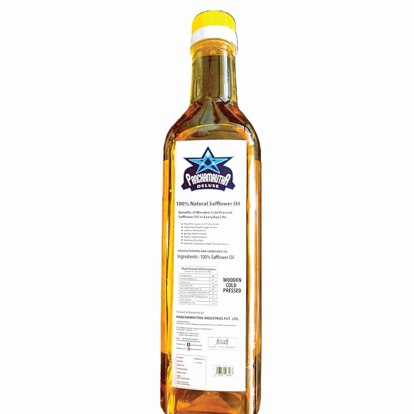 SAFFLOWER OIL ಕುಸುಬಿ ಎಣ್ಣೆ COLD PRESSED, PANCHAMRUTHA DELUXE - Panchamrutha