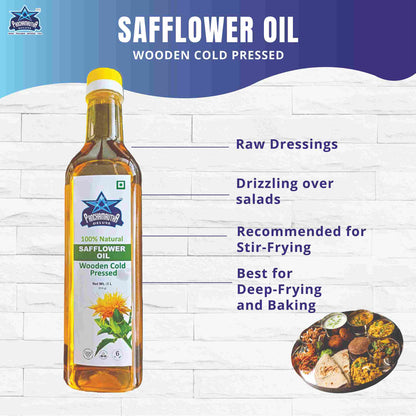 SAFFLOWER OIL ಕುಸುಬಿ ಎಣ್ಣೆ COLD PRESSED, PANCHAMRUTHA DELUXE