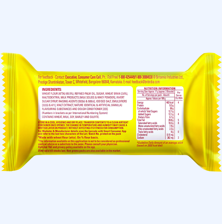 Britannia Nutri Choice Digestive High Fibre Biscuits, 91.7 g