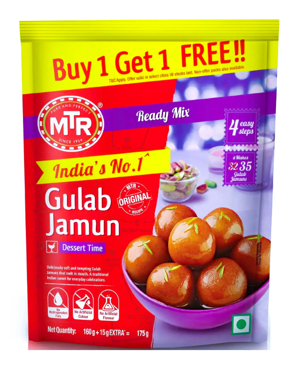 MTR Instant Gulab Jamun Ready Mix 175 g (Buy 1 Get 1 Free)