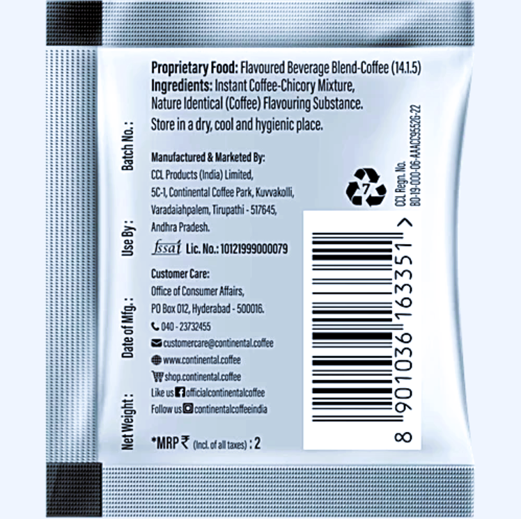 Continental Xtra Strong South Blend Instant Coffee Powder, 1.8 g