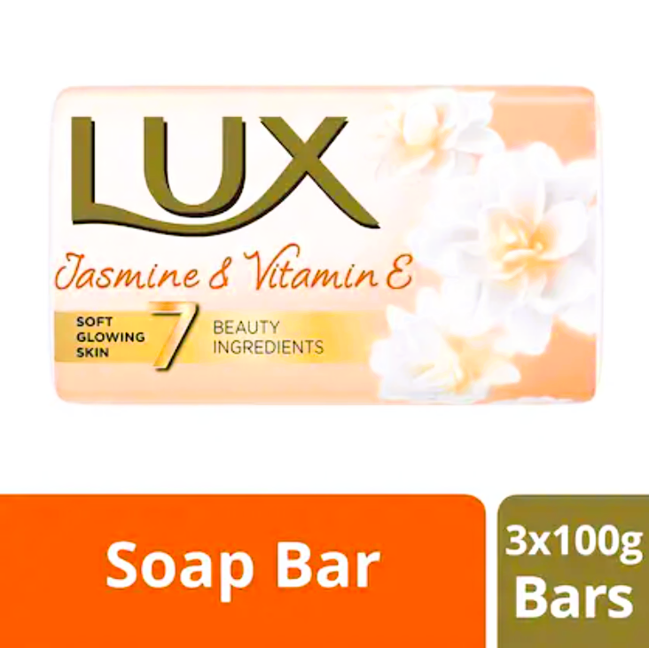 LUX Bright Glow Jasmine & Vitamin C+E 100 g (Pack of 3)