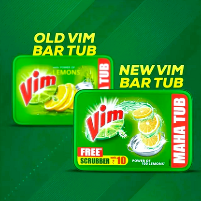 Vim Dishwash Bar -Lemon, 250g Box