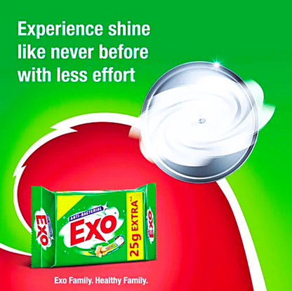Exo Anti-Bacterial Dishwash Bar - Ginger Twist, 480 g (4 pcs)