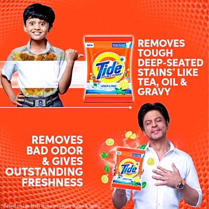 Tide Plus Detergent Washing Powder - Lemon & Mint, 500 g Pouch
