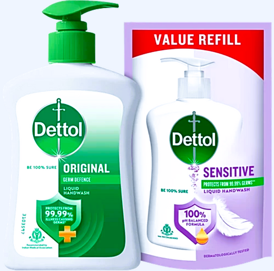 Dettol Original Liquid Handwash 200ml with Liquid Handwash Refill 175ml