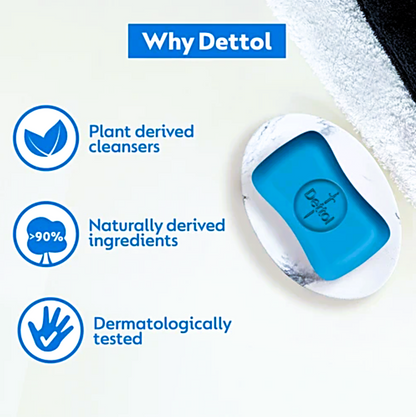 Dettol Icy Cool Bathing Soap Bar with 3x intense cooling, 100 g