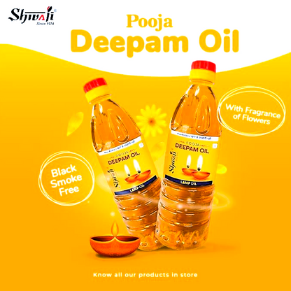 Shivaji Deepam Oil Goodness of Til Oil (Sesame Oil). Best for Pooja Use (450 ml)