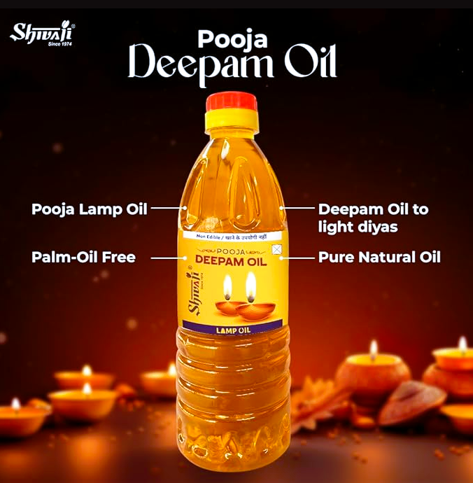 Shivaji Deepam Oil Goodness of Til Oil (Sesame Oil). Best for Pooja Use (450 ml)