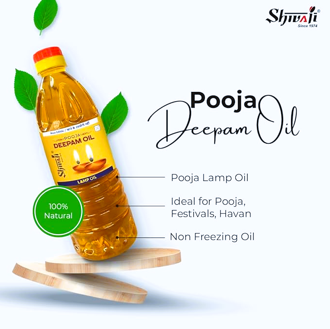 Shivaji Deepam Oil Goodness of Til Oil (Sesame Oil). Best for Pooja Use (450 ml)