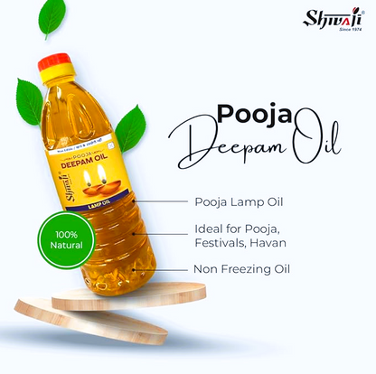 Shivaji Deepam Oil Goodness of Til Oil (Sesame Oil). Best for Pooja Use (450 ml)