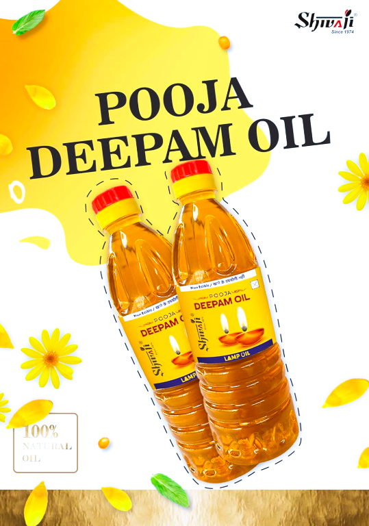 Shivaji Deepam Oil Goodness of Til Oil (Sesame Oil). Best for Pooja Use (450 ml)