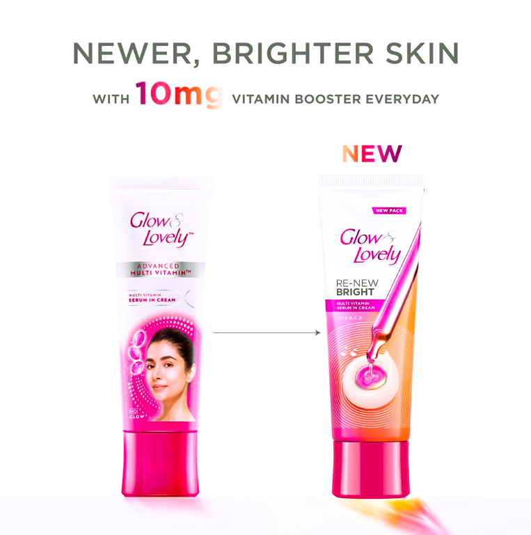 Glow & Lovely Re-New Bright Multivitamin Serum In Cream, 25 g