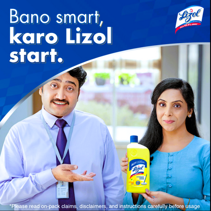 Lizol Disinfectant Surface & Floor Cleaner Liquid - Citrus, 625 ml Bottle