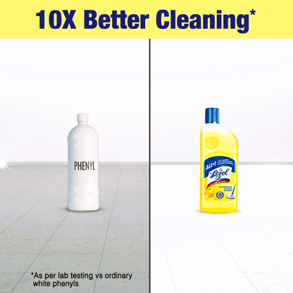 Lizol Disinfectant Surface & Floor Cleaner Liquid - Citrus, 625 ml Bottle