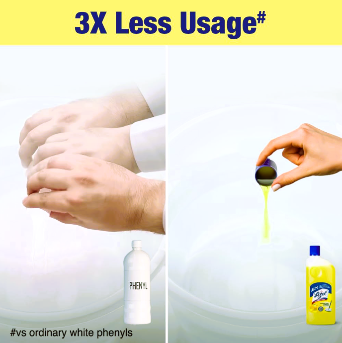 Lizol Disinfectant Surface & Floor Cleaner Liquid - Citrus, 625 ml Bottle