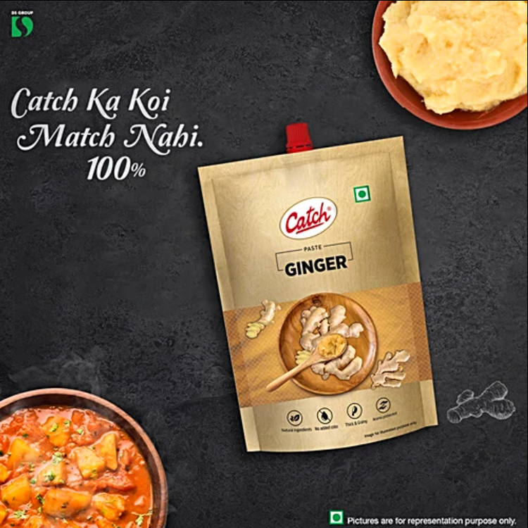 Catch Ginger Paste - Thick & Grainy Texture, 100 g Pouch