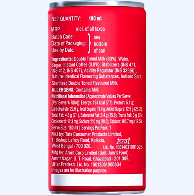 Tata Coffee Grand Swiss Caramel Cold Coffee, 180 ml