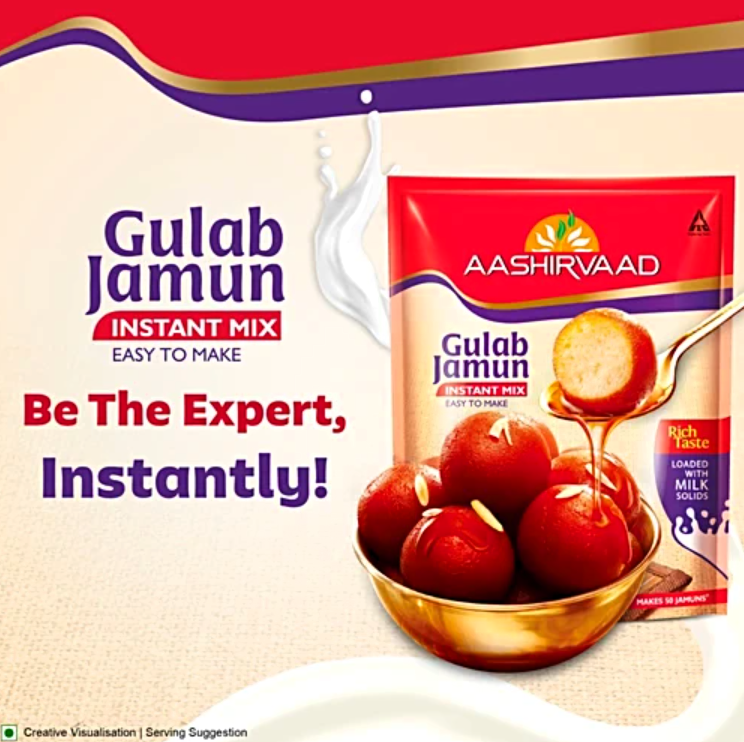 Aashirvaad Instant Mix Gulab Jamun 175 g