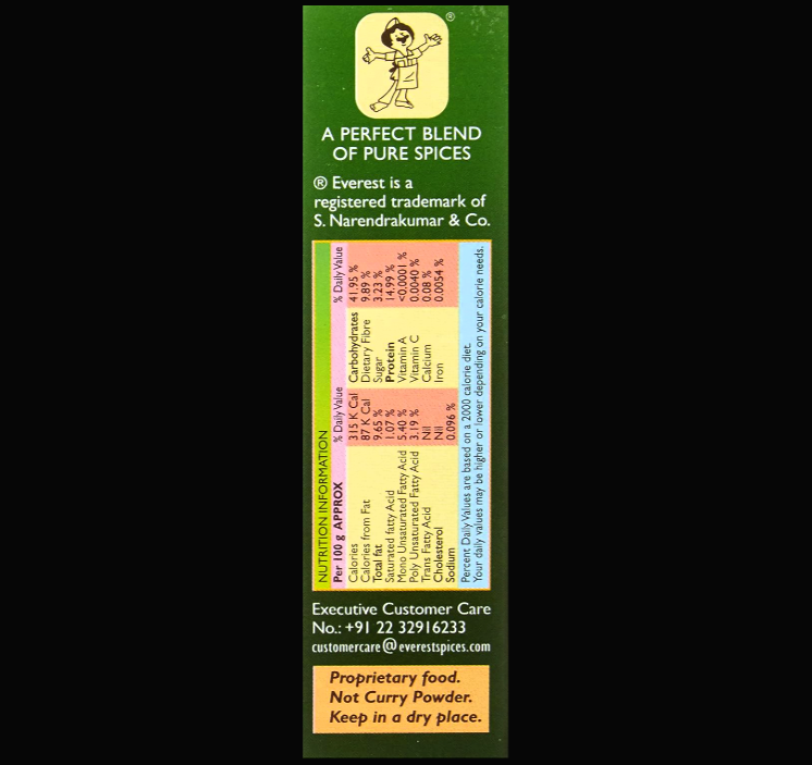 Everest Sambar Masala, 50 g Carton