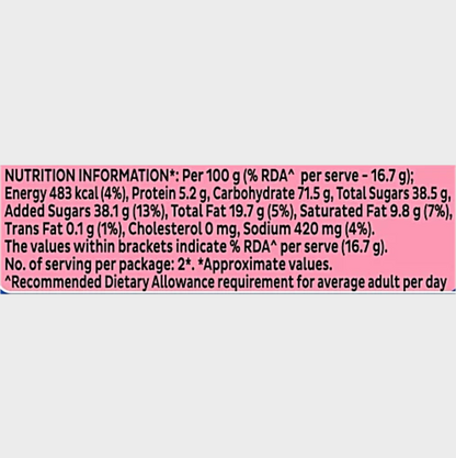 Cadbury Oreo Strawberry Creme Flavoured Chocolatey Sandwich Biscuits, 41.75 g