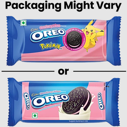 Cadbury Oreo Strawberry Creme Flavoured Chocolatey Sandwich Biscuits, 41.75 g