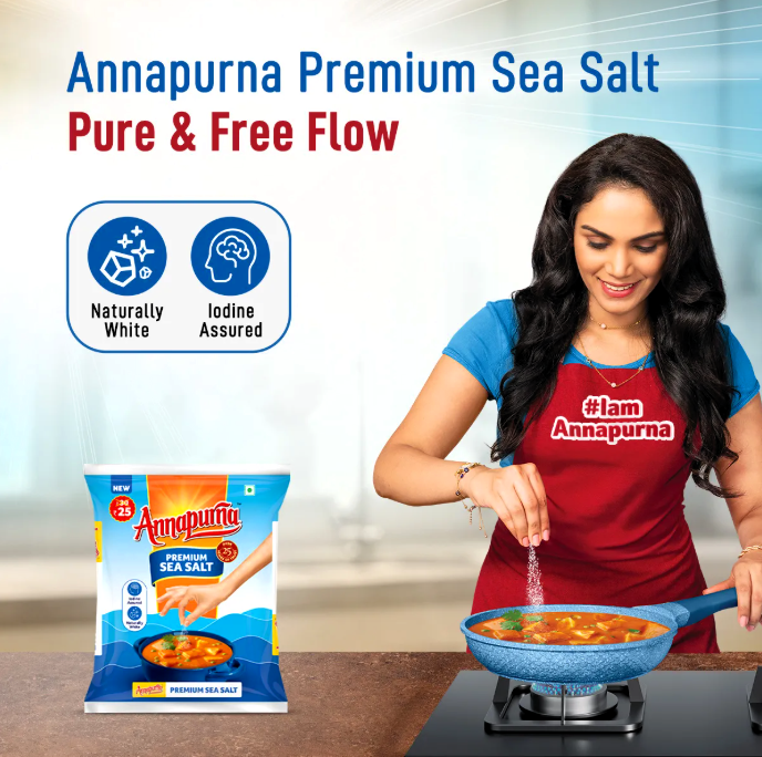 Annapurna Premium Iodised Sea Salt 1 kg