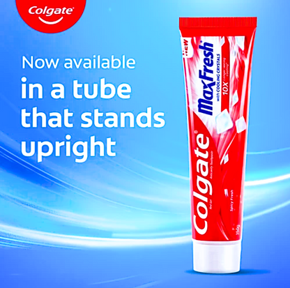 Colgate MaxFresh Toothpaste, Red Gel Tooth Paste with Menthol for Super Fresh Breath, 81g (Spicy Fresh)