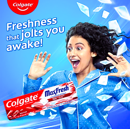 Colgate MaxFresh Toothpaste, Red Gel Tooth Paste with Menthol for Super Fresh Breath, 81g (Spicy Fresh)