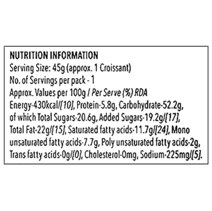Britannia Treat Cocoa Creme Croissant 45 g