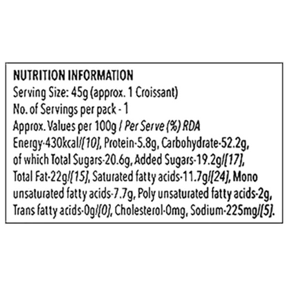 Britannia Treat Cocoa Creme Croissant 45 g