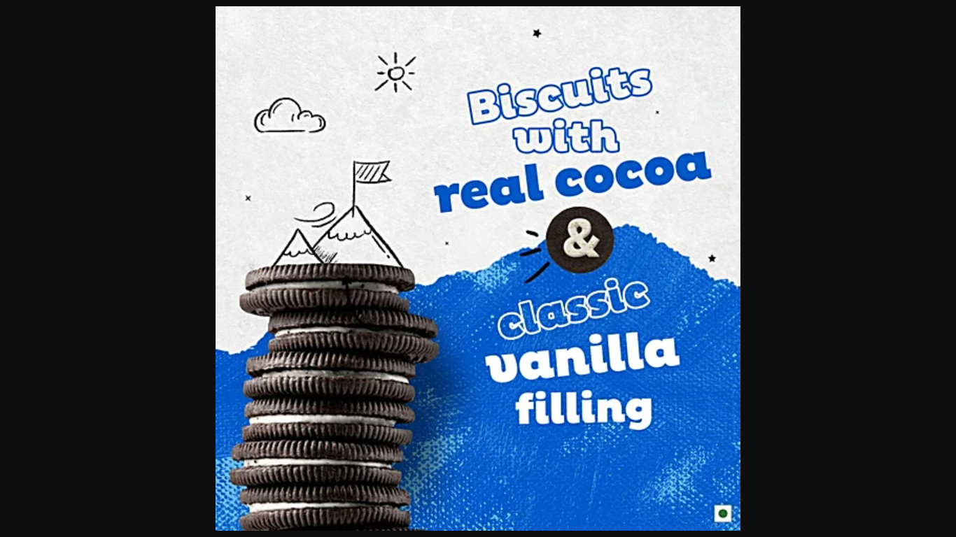 Cadbury Oreo Original Vanilla Flavoured Chocolatey Sandwich Biscuits, 41.75 g