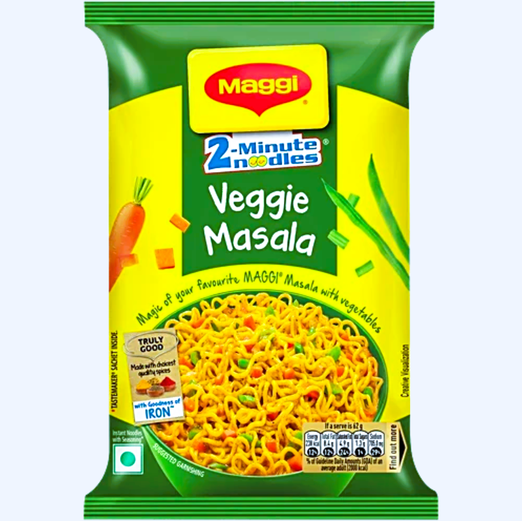 Maggi 2-Minute Instant Noodles - Veggie Masala, 62 g Pouch