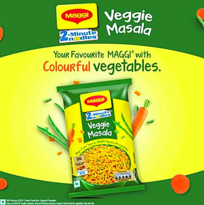 Maggi 2-Minute Instant Noodles - Veggie Masala, 62 g Pouch