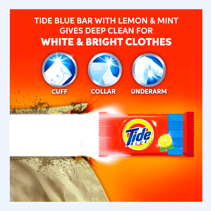 Tide Detergent Blue Bar, 120 g