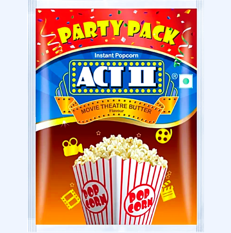 ACT II Movie Theatre Butter Instant Popcorn - Party Pack, 150 g (Buy 2 Get 1 Free)