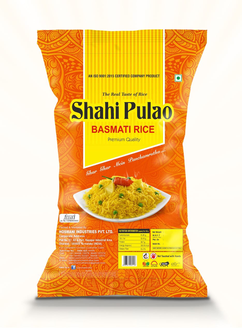 SHAHI PULAO BASMATI RICE ಶಾಹಿ ಪಲಾವ್ ಬಾಸ್ಮತಿ ರೈಸ್