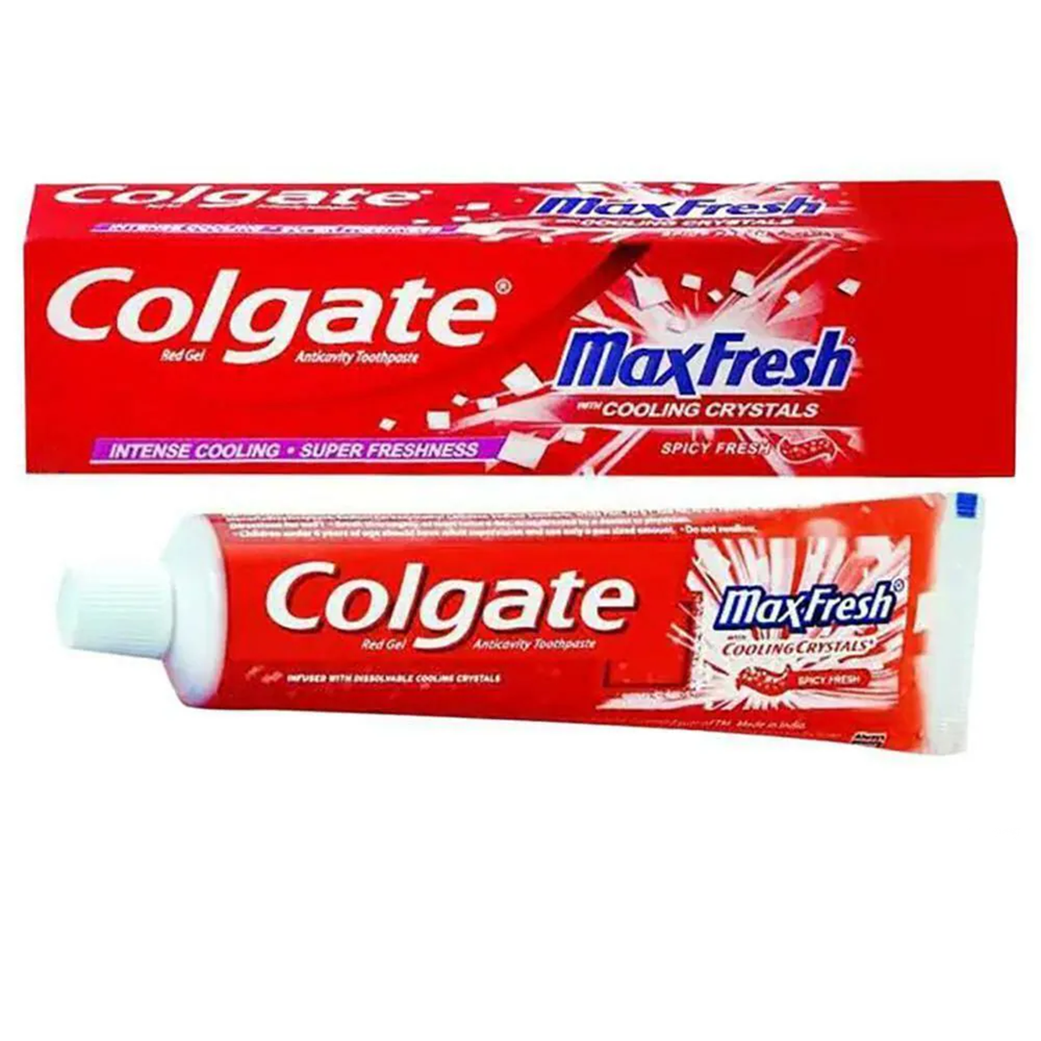 Colgate MaxFresh Toothpaste, Red Gel Tooth Paste with Menthol for Super Fresh Breath, 81 g (Spicy Fresh)