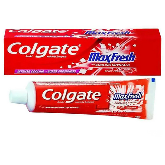 Colgate MaxFresh Toothpaste, Red Gel Tooth Paste with Menthol for Super Fresh Breath, 81g (Spicy Fresh)
