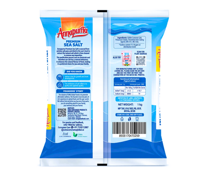Annapurna Premium Iodised Sea Salt 1 kg